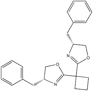 (4R,4'R)-2,2'-Cyclobutylidenebis[4,5-dihydro-4-(phenylmethyl)oxazole] Struktur