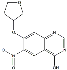 6-Nitro-7-(tetrahydro-furan-3-yloxy)-quinazolin-4-ol 化学構造式