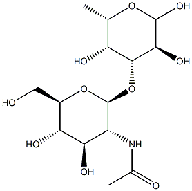 3-O-(2-乙酰胺基-2-脱氧-Β-D-吡喃葡萄糖基)-L-呋喃糖 结构式