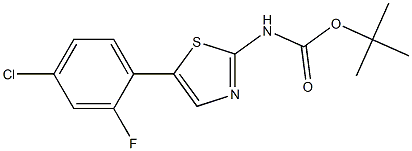 tert-butyl 5-(4-chloro-2-fluorophenyl)thiazol-2-ylcarbamate Struktur