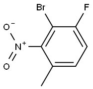 2-硝基-3-溴-4-氟甲苯, , 结构式