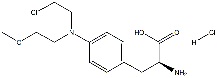(S)-2-amino-3-(4-((2-chloroethyl)(2-methoxyethyl)amino)phenyl)propanoic acid hydrochloride Struktur