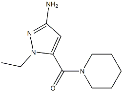 1-ETHYL-5-(PIPERIDIN-1-YLCARBONYL)-1H-PYRAZOL-3-AMINE Structure