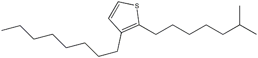 2-异辛基-3-辛基噻吩,,结构式