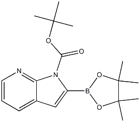 tert-butyl 2-(tetramethyl-1,3,2-dioxaborolan-2-yl)-1H-pyrrolo[2,3-b]pyridine-1-carboxylate Structure