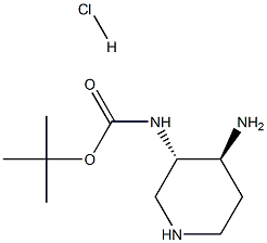 tert-butyl ((3S,4S)-4-aminopiperidin-3-yl)carbamate hydrochloride Structure