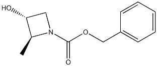 benzyl (2S,3R)-3-hydroxy-2-methylazetidine-1-carboxylate 化学構造式