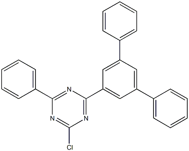 2-Chloro-4-phenyl-6-(5-phenyl-[1,1'-biphenyl]-3-yl)-1,3,5-triazine Structure