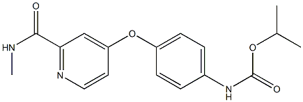 Isopropyl 4-[[2-(N-Methylcarbamoyl)-4-pyridyl]oxy]phenylcarbamate Struktur