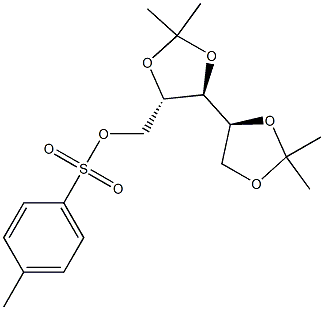 1-O-Tosyl-2,3:4,5-di-O-isopropylidene-L-arabinitol 化学構造式