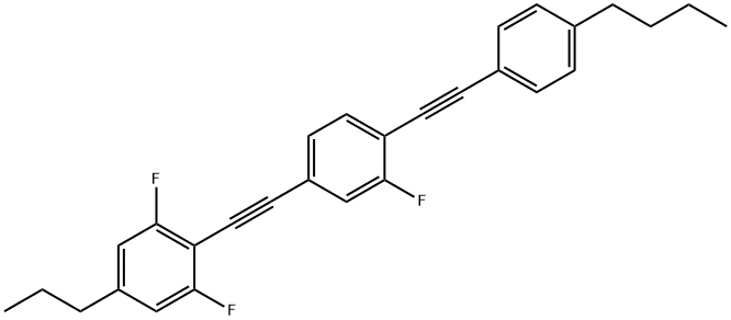 2-[4-(4-Butyl-phenylethynyl)-3-fluoro-phenylethynyl]-1,3-difluoro-5-propyl-benzene Structure
