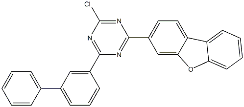 2-([1,1'-biphenyl]-3-yl)-4-chloro-6-(dibenzo[b,d]furan-3-yl)-1,3,5-triazine Structure