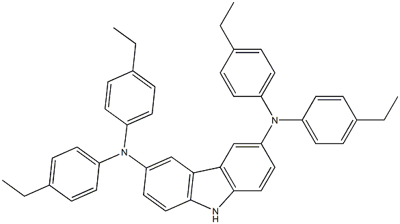 N3,N3,N6,N6-tetrakis(4-ethylphenyl)-9H-carbazole-3,6-diamine Structure