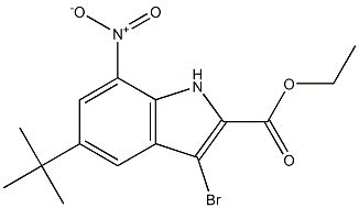 2411637-52-8 ethyl 3-bromo-5-(tert-butyl)-7-nitro-1H-indole-2-carboxylate