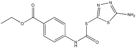 ETHYL 4-((((5-AMINO-1,3,4-THIADIAZOL-2-YL)THIO)CARBONYL)AMINO)BENZOATE|