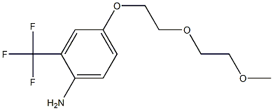 4-[2-(2-METHOXYETHOXY)ETHOXY]-2-(TRIFLUOROMETHYL)-PHENYLAMINE,,结构式