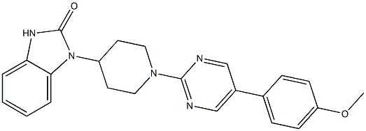 1-(1-[5-(4-METHOXYPHENYL)PYRIMIDIN-2-YL]PIPERIDIN-4-YL)-1,3-DIHYDRO-2H-BENZIMIDAZOL-2-ONE
