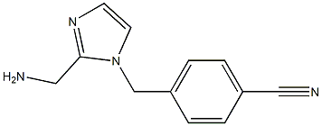 4-(2-AMINOMETHYL-IMIDAZOL-1-YLMETHYL)-BENZONITRILE,,结构式