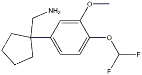 [1-[4-(DIFLUOROMETHOXY)-3-METHOXYPHENYL]CYCLOPENTYL]METHYLAMINE,,结构式