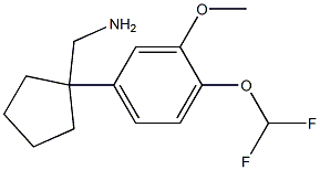 [1-[4-(DIFLUOROMETHOXY)-3-METHOXYPHENYL]CYCLOPENTYL]METHYLAMINE Structure