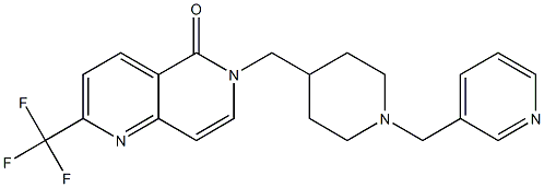 6-([1-(PYRIDIN-3-YLMETHYL)PIPERIDIN-4-YL]METHYL)-2-(TRIFLUOROMETHYL)-1,6-NAPHTHYRIDIN-5(6H)-ONE Structure