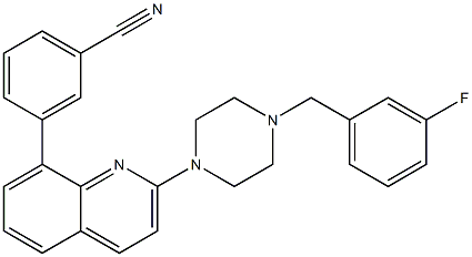 3-(2-[4-(3-FLUOROBENZYL)PIPERAZIN-1-YL]QUINOLIN-8-YL)BENZONITRILE|