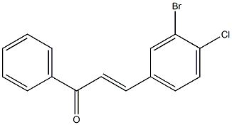 3Bromo-4-ChloroChalcone Structure