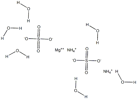 Ammonium magnesium sulfate hexahydrate Structure