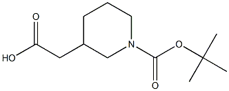 N-BOC-3-piperidineacetic acid Structure