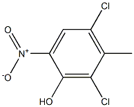 2-硝基-4,6-二氯-5-甲基苯酚,,结构式