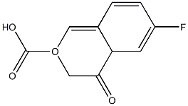 6-fluoro-4-oxo-4H-2-benzopyran-2-carboxylic acid Structure