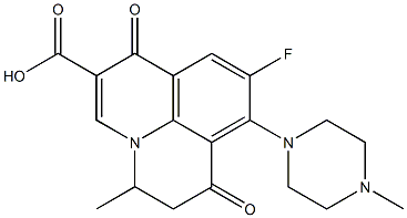 8-fluoro-3-methyl-9-(4-methyl-piperazin-1-yl)-6-oxo-2,3-dihydro-6h-1-oxo-3a-aza-phenalene-5-carboxylic acid Struktur