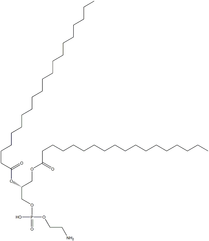 2-aminoethoxy-[(2R)-2-icosanoyloxy-3-octadecanoyloxy-propoxy]phosphinic acid 化学構造式