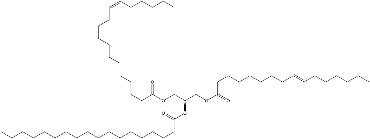 1-(9Z-hexadecenoyl)-2-octadecanoyl-3-(9Z,12Z-octadecadienoyl)-sn-glycerol|