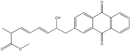 (9,10-Dioxo-9,10-dihydro-2-anthracenyl)methyl (3E,5E)-7-hydroxy-2-meth yl-3,5-octadienoate,,结构式