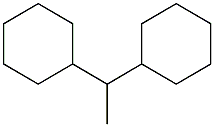 1,1-Dicyclohexylethane. 化学構造式