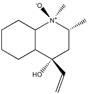 1,2-Dimethyl-4alpha-hydroxy-4beta-vinyl-trans-decahydroquinoline-N-oxi de 化学構造式