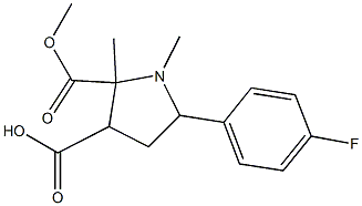 1,5-Dimethyl-2-(4-fluorophenyl)-5-(methoxycarbonyl)pyrrolidine-4-carboxylic acid|