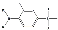 2-Fluoro-4-(methylsulphonyl)benzeneboronic acid 98% 化学構造式