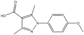 3,5-Dimethyl-1-(4-methoxyphenyl)-1H-pyrazole-4-carboxylic acid,,结构式