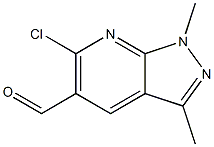6-Chloro-1,3-dimethyl-1H-pyrazolo[3,4-b]pyridine-5-carboxaldehyde 化学構造式