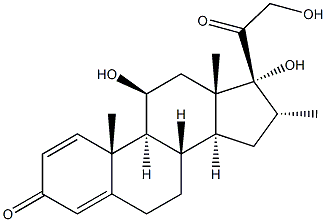 16A-METHYL-11B,17A,21-TRIHYDROXYPREGNA-1,4 -DIENE-3,20-DIONE,,结构式