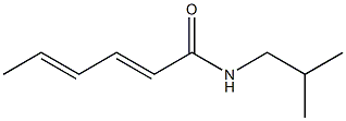 2E, 4E-Hexadienoic Acid Isobutylamide 化学構造式