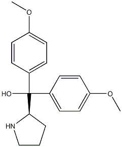 (R)-alpha,alpha-Bis(4-Methyoxyphenyl)-2-Pyrrolidinemethanol 化学構造式