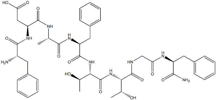 phenylalanyl-aspartyl-alanyl-phenylalanyl-threonyl-threonyl-glycyl-phenylalanylamide Structure
