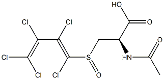 N-acetyl-S--(1,2,3,4,4-pentachlorobutadienyl)cysteine sulfoxide Structure