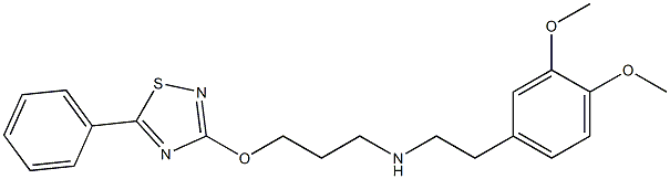  3-(3-(N-(2-(3,4-dimethoxyphenyl)ethyl)amino)propyloxy)-5-phenyl-1,2,4-thiadiazole