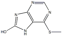 6-methylmercapto-8-hydroxypurine 结构式