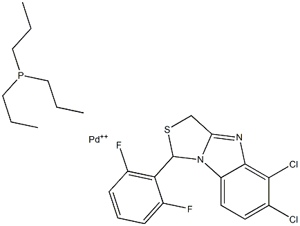 dichloro-1-(2',6'-difluorophenyl)-1H,3H-thiazolo(3,4-a)-benzimidazole(tri-n-propylphosphine)palladium(II)