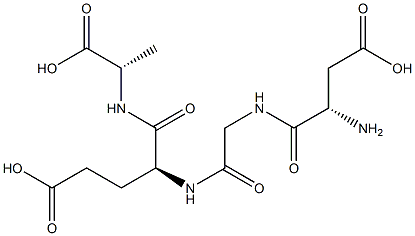 aspartyl-glycyl-glutamyl-alanine Structure